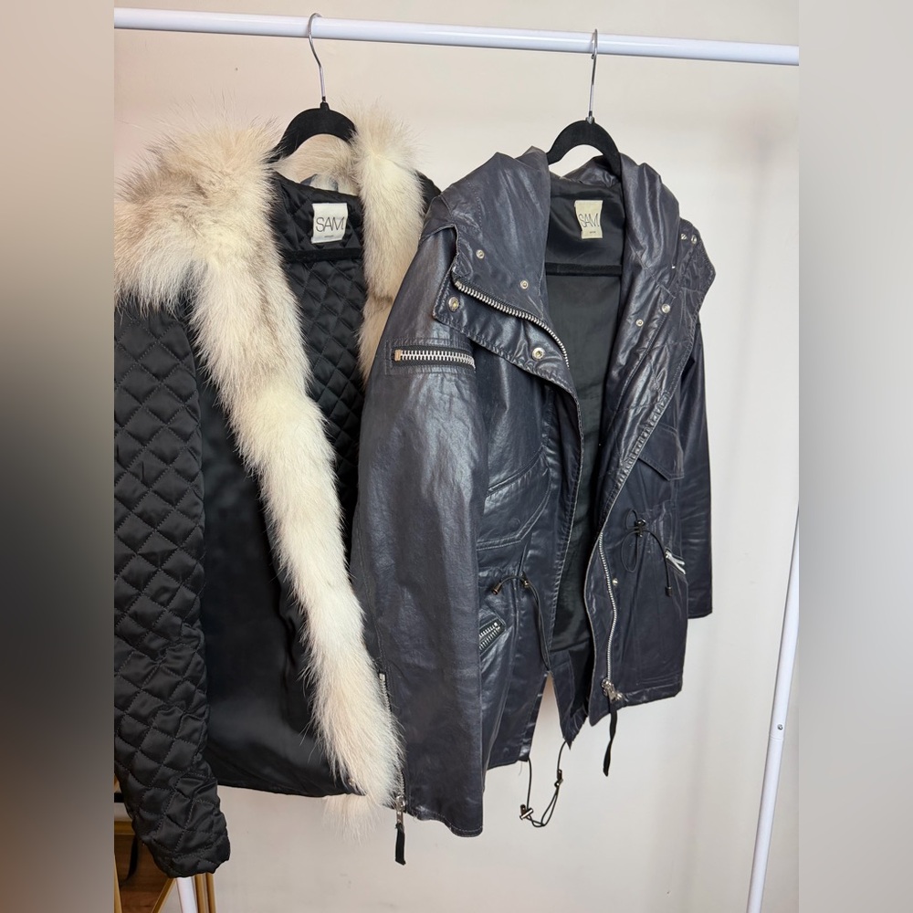 SAM. New York Rare Early 2010s Layered Parka with Genuine Finnish White Fox Fur - Picture 15 of 17